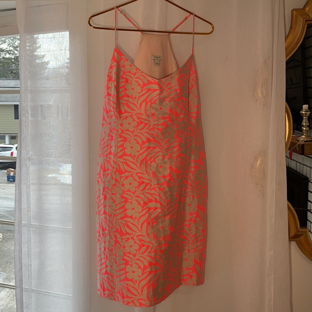 J. Crew floral jacquard tank dress